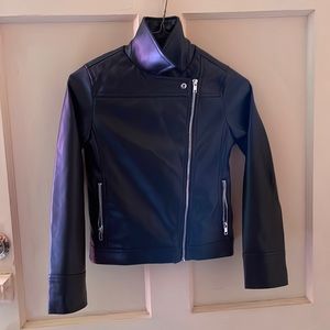 art class Black Kids Moto Jacket